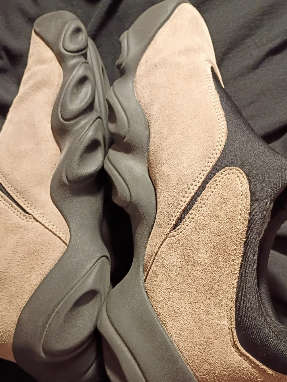 Oakley Men's 12. Suede Slip-On Sneakers in Brown and Black Vintage
